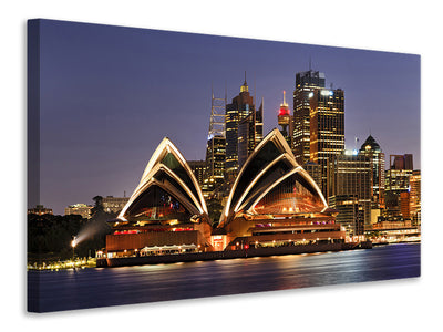 canvas-print-skyline-with-the-boat-in-front-of-sydney