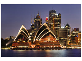 canvas-print-skyline-with-the-boat-in-front-of-sydney