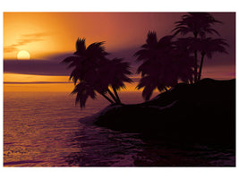 canvas-print-the-lonely-island-in-the-sunset