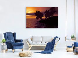 canvas-print-the-lonely-island-in-the-sunset