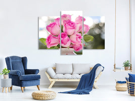 modern-3-piece-canvas-print-bouquet-of-roses-in-pink