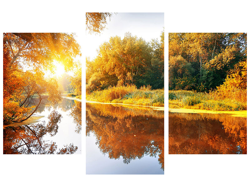 modern-3-piece-canvas-print-forest-reflection-in-water