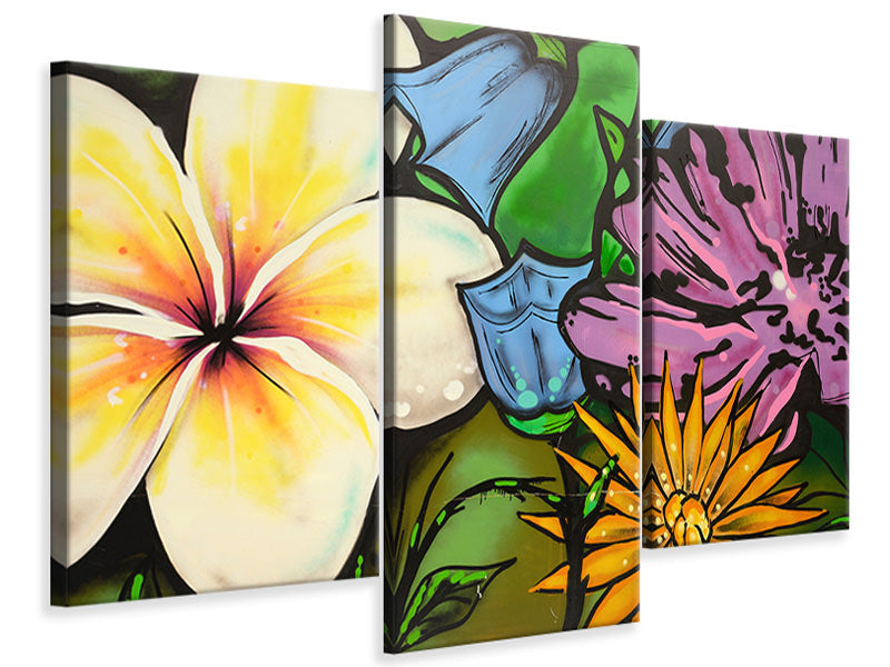 modern-3-piece-canvas-print-graffiti-flowers