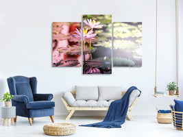 modern-3-piece-canvas-print-lilies-in-pond