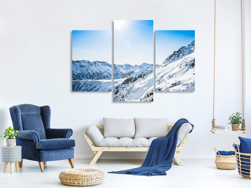 modern-3-piece-canvas-print-mountain-panorama-in-snow