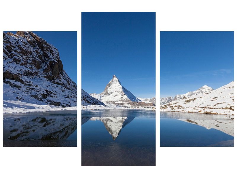 modern-3-piece-canvas-print-the-riffelsee-on-matterhorn