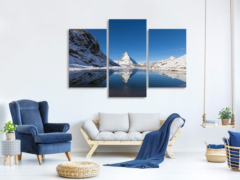 modern-3-piece-canvas-print-the-riffelsee-on-matterhorn