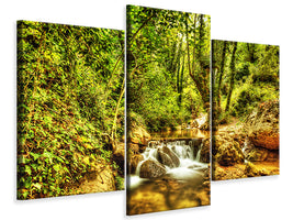 modern-3-piece-canvas-print-waterfall-in-the-forest