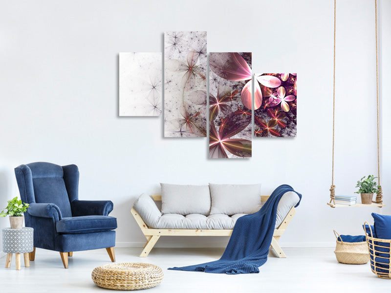 modern-4-piece-canvas-print-abstract-floral