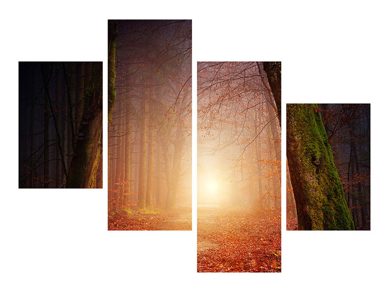 modern-4-piece-canvas-print-autumn-in-the-woods