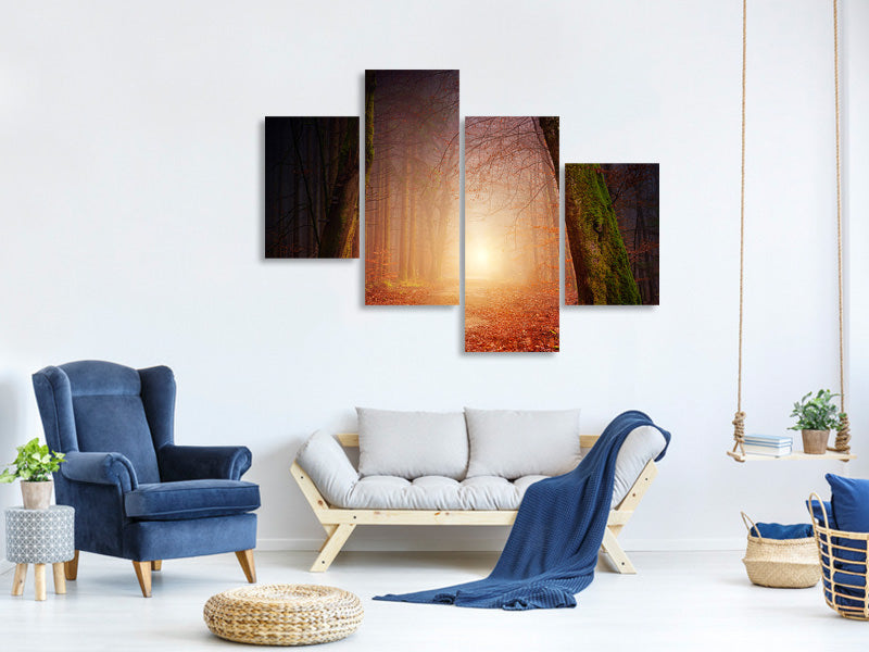 modern-4-piece-canvas-print-autumn-in-the-woods