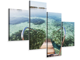 modern-4-piece-canvas-print-bath-in-the-sea