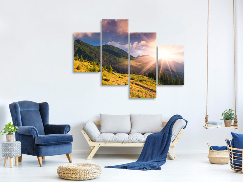 modern-4-piece-canvas-print-beginning-of-autumn