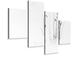 modern-4-piece-canvas-print-black-on-white