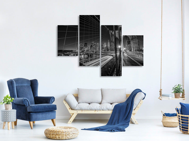 modern-4-piece-canvas-print-brooklyn-bridge-lights