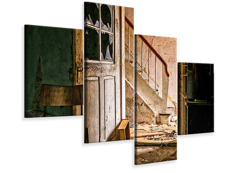 modern-4-piece-canvas-print-crumbled-stairs