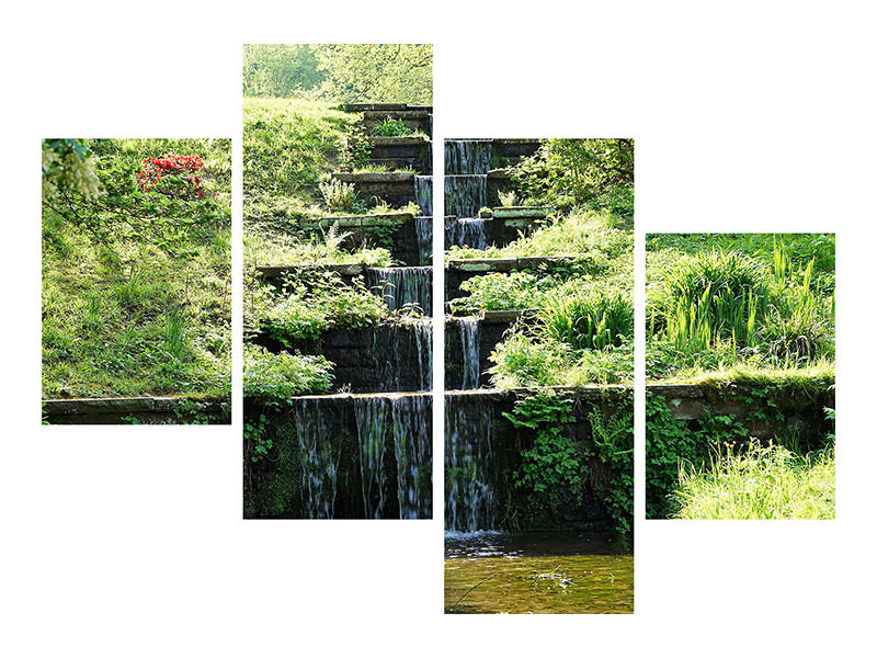 modern-4-piece-canvas-print-design-waterfall