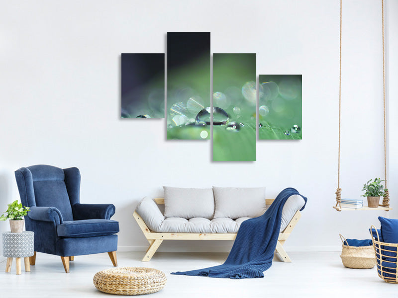 modern-4-piece-canvas-print-drops-of-water-in-xxl