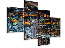 modern-4-piece-canvas-print-dubai-night