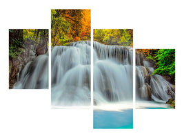 modern-4-piece-canvas-print-falling-water