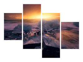 modern-4-piece-canvas-print-jokulsarlonas-sunrise-ii