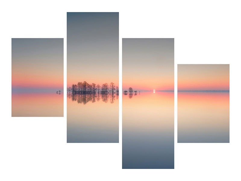 modern-4-piece-canvas-print-lake-mattamuskeet-memory