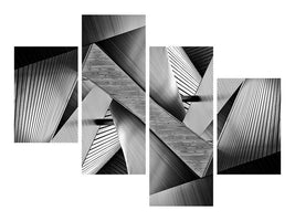 modern-4-piece-canvas-print-metal-origami