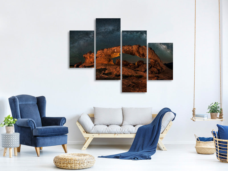 modern-4-piece-canvas-print-milky-way-over-the-sunset-arch