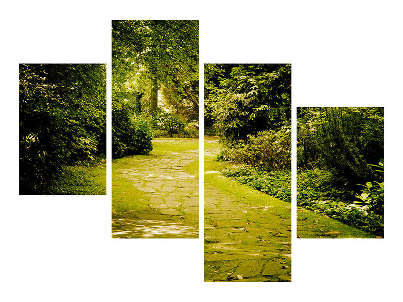 modern-4-piece-canvas-print-moss-covered-path