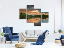 modern-4-piece-canvas-print-mystic-lake