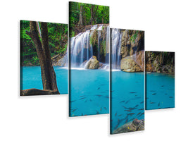 modern-4-piece-canvas-print-nature-waterfall