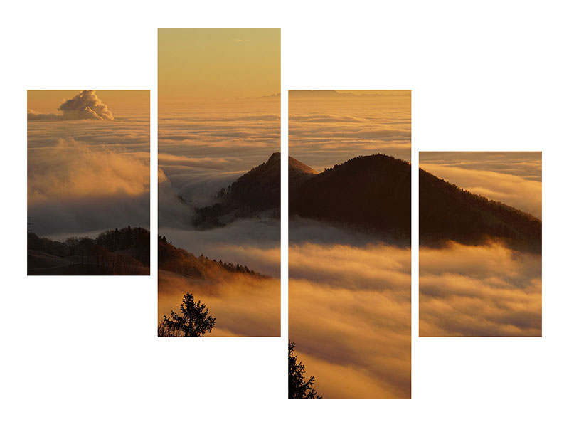 modern-4-piece-canvas-print-nebulous-in-the-mountains