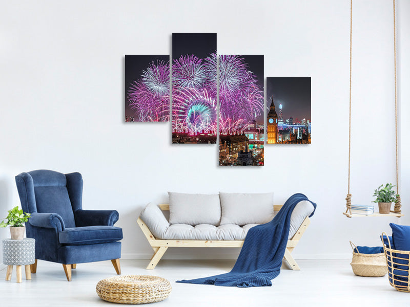 modern-4-piece-canvas-print-new-year-fireworks