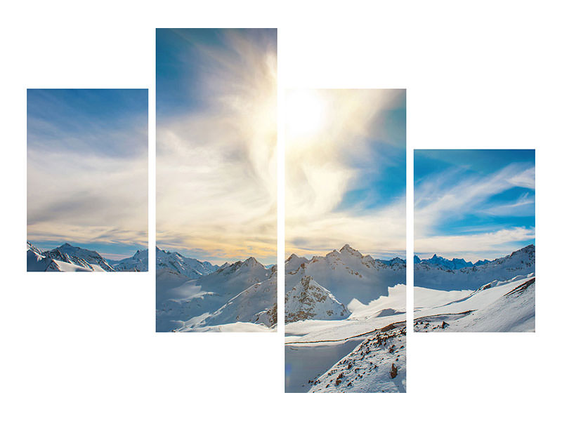 modern-4-piece-canvas-print-over-the-snowy-peaks