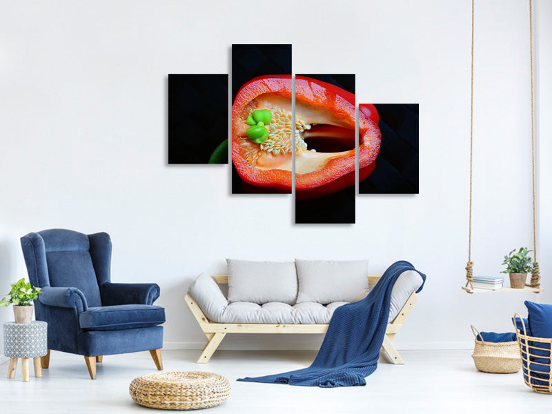 modern-4-piece-canvas-print-red-pepper