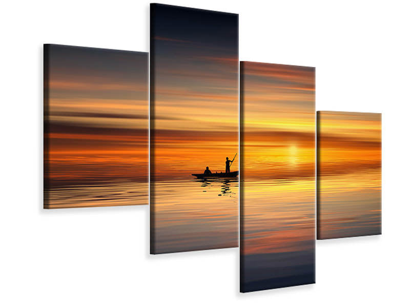 modern-4-piece-canvas-print-romantic-sunset-on-the-sea-ii