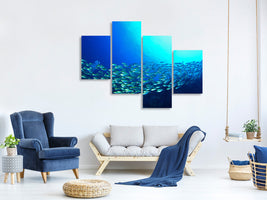 modern-4-piece-canvas-print-shoal-of-fish