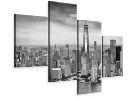 modern-4-piece-canvas-print-skyline-black-and-white-photography-new-york