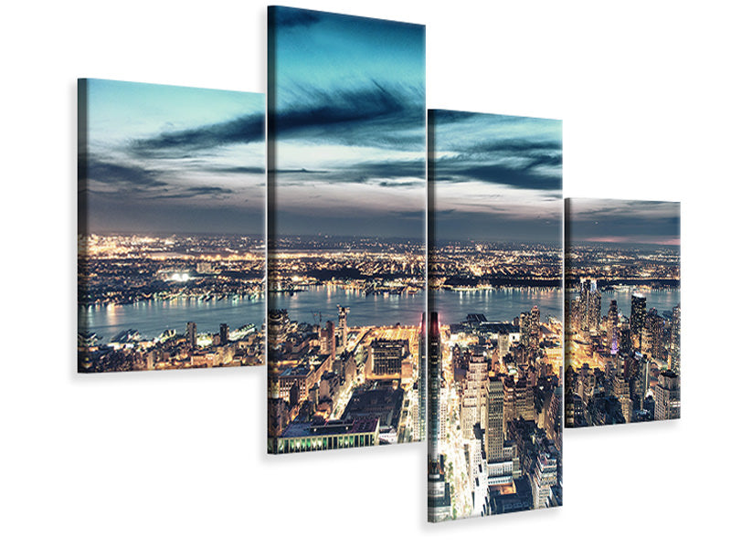 modern-4-piece-canvas-print-skyline-manhattan-city-lights