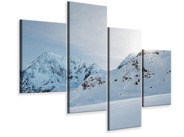 modern-4-piece-canvas-print-snow-in-the-mountains