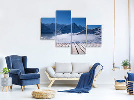 modern-4-piece-canvas-print-sun-terrace-in-the-swiss-alps