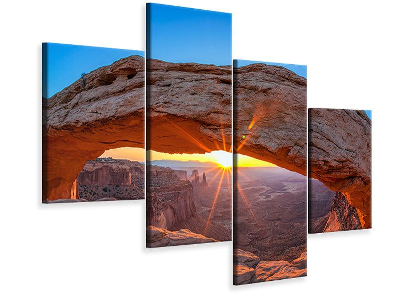 modern-4-piece-canvas-print-sunset-at-mesa-arch