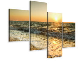 modern-4-piece-canvas-print-sunset-at-sea