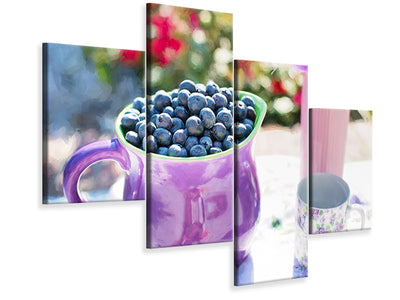 modern-4-piece-canvas-print-sweet-blueberries