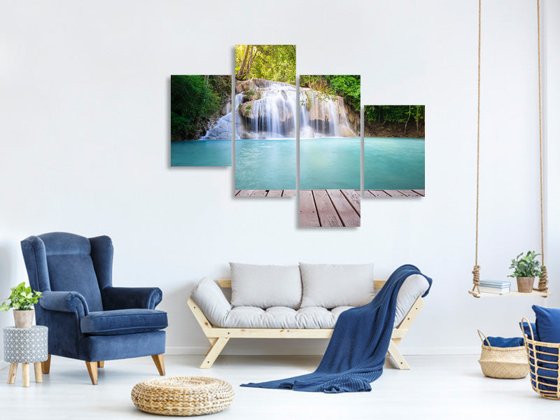 modern-4-piece-canvas-print-terrace-at-the-waterfall