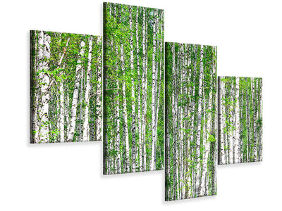 modern-4-piece-canvas-print-the-birch-forest