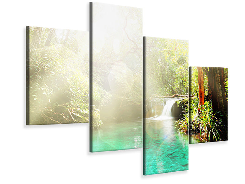 modern-4-piece-canvas-print-the-green-lagoon