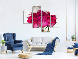 modern-4-piece-canvas-print-the-rose-reflection