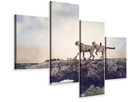 modern-4-piece-canvas-print-two-cheetahs