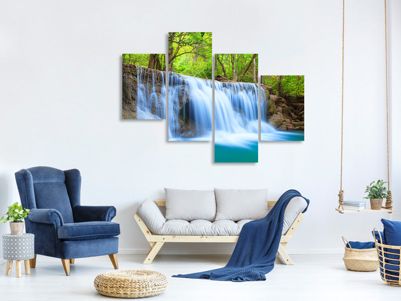 modern-4-piece-canvas-print-waterfall-si-nakharin